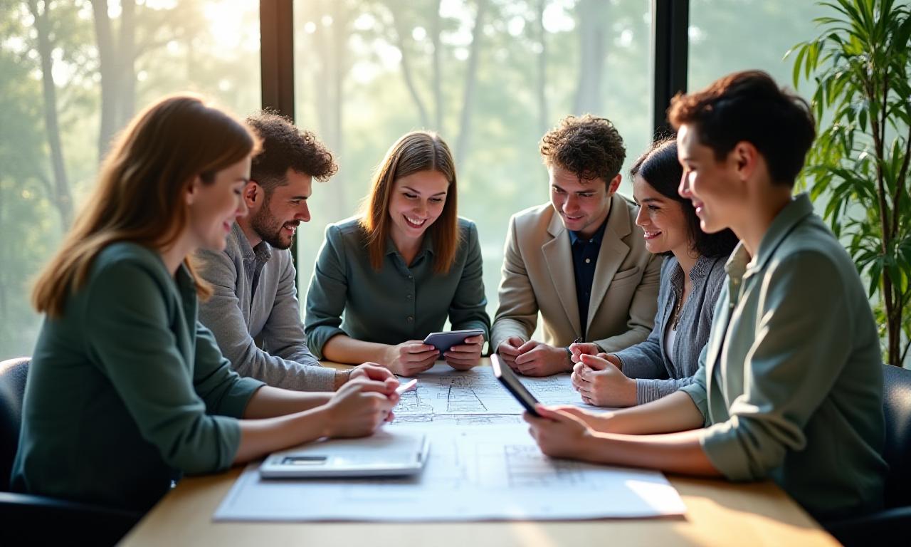 Melbourne office professionals collaborating on organizational strategy